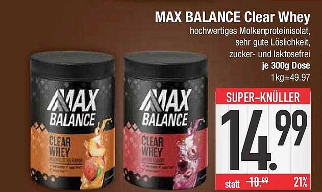 MAX BALANCE Clear Whey