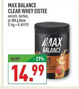 MAX BALANCE CLEAR WHEY EISTEE