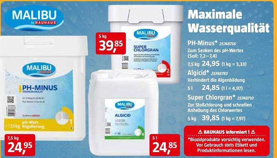 Maximale Wasserqualität