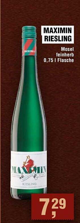 MAXIMIN RIESLING Mosel feinherb 0,75 l Flasche