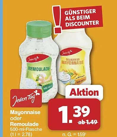 Mayonnaise oder Remoulade 500-ml-Flasche