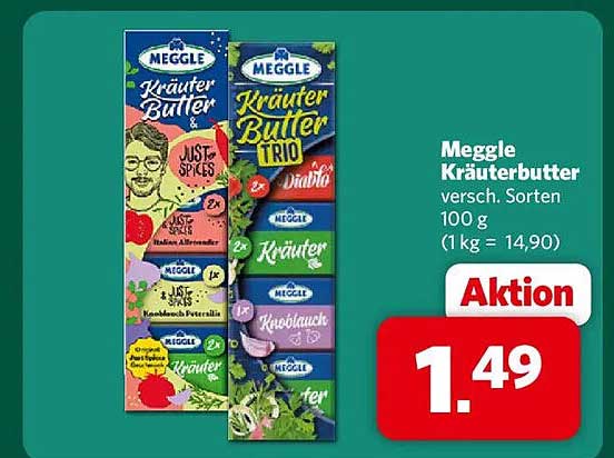 Meggle Kräuterbutter versch. Sorten 100 g