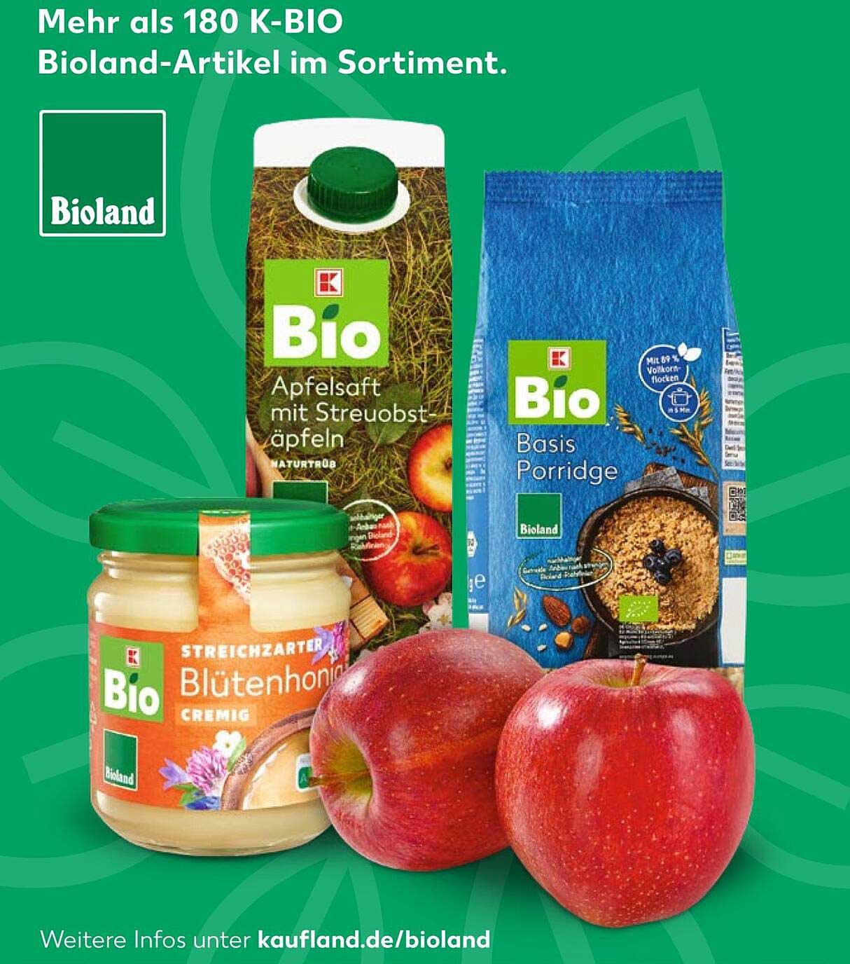 Mehr als 180 K-BIO Bioland-Artikel im Sortiment.
