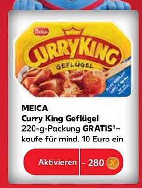 MEICA Curry King Geflügel 220-g-Packung GRATIS!– kaufe für mind. 10 Euro ein