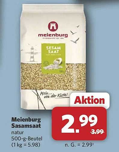 Meienburg Sesamsaat natur 500-g-Beutel