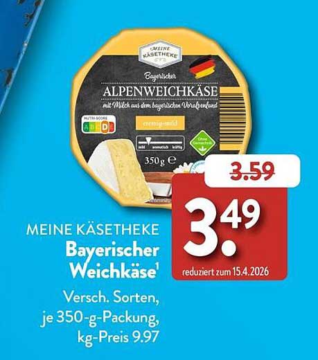 MEINE KÄSETHEKE Bayerischer Weichkäse¹