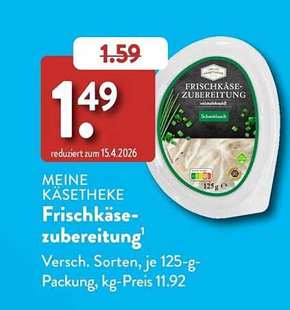 MEINE KÄSETHEKE Frischkäse-zubereitung¹ Versch. Sorten, je 125-g Packung, kg-Preis 11.92