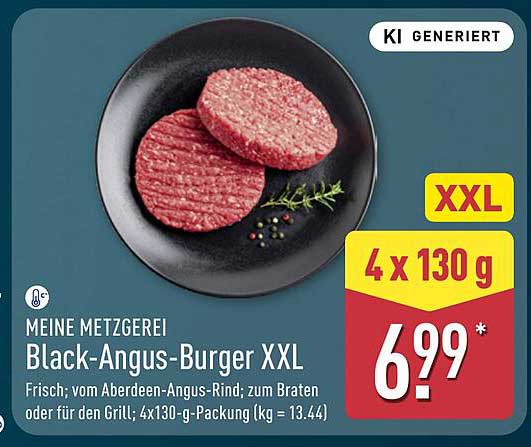 MEINE METZGEREI Black-Angus-Burger XXL