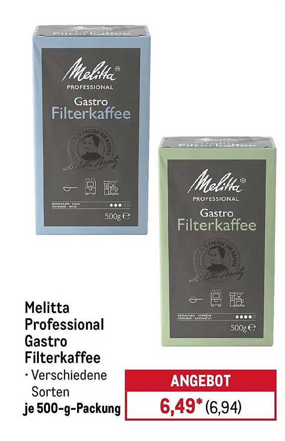 Melitta Professional Gastro Filterkaffee • Verschiedene Sorten je 500-g-Packung