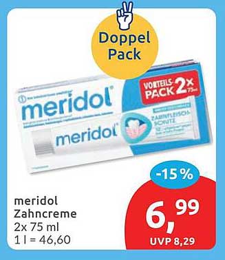 meridol Zahncreme 2x 75 ml
