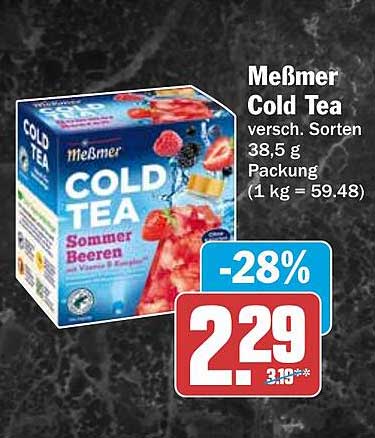Meßmer Cold Tea versch. Sorten 38,5 g Packung (1 kg = 59.48)