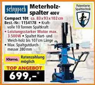 Meterholzspalter 400V Compact 10t