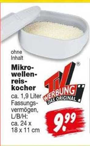 Mikro-wellen-reis-kocher