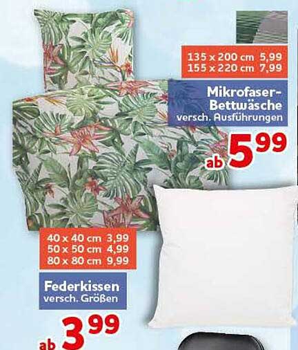 Mikrofaser-Bettwäsche versch. Ausführungen