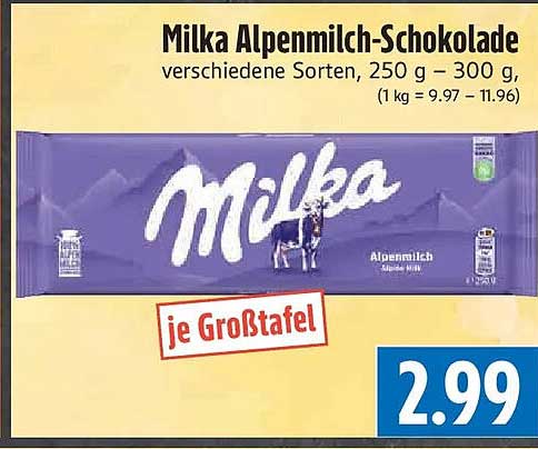 Milka Alpenmilch-Schokolade