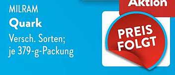 MILRAM Quark Versch. Sorten; je 379-g-Packung