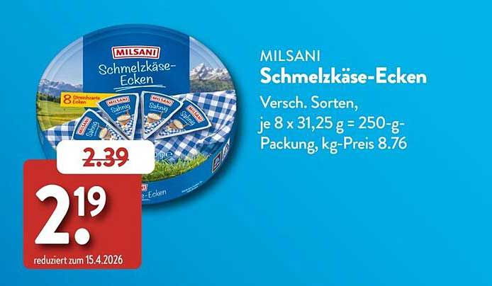 MILSANI Schmelzkäse-Ecken