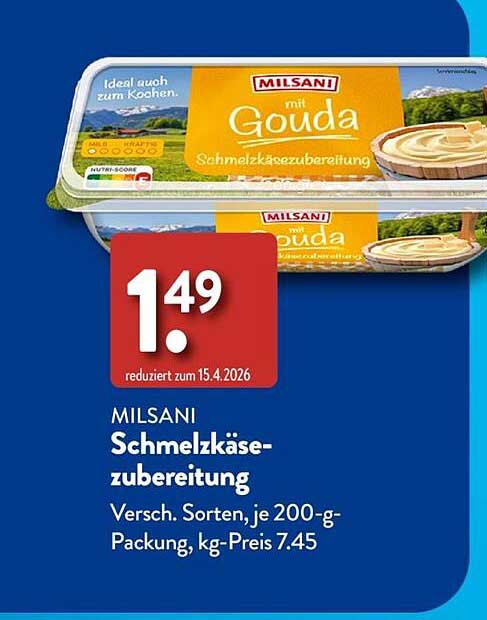 MILSANI Schmelzkäse-zubereitung