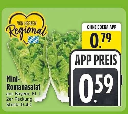 Mini-Romanasalat aus Bayern, Kl. I 2er Packung
