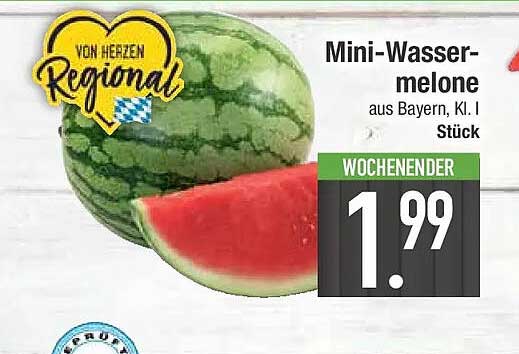 Mini-Wassermelone aus Bayern, Kl. I Stück