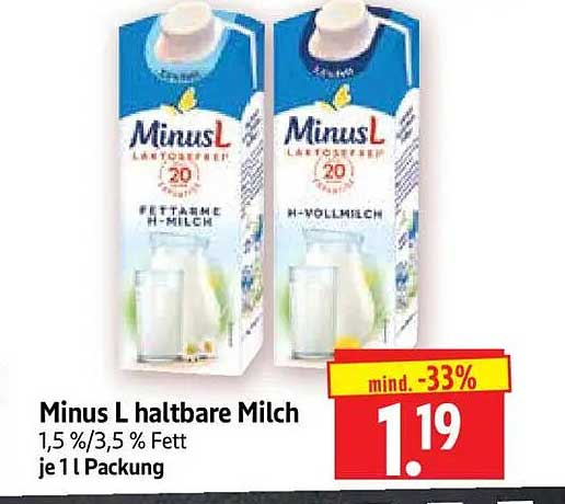 Minus L haltbare Milch