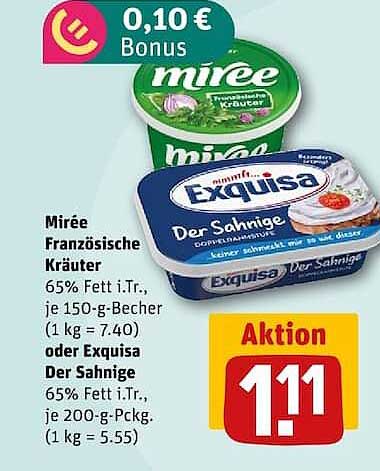 Mirée Französische Kräuter oder Exquisa Der Sahnige