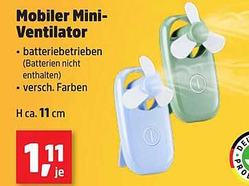 Mobiler Mini-Ventilator