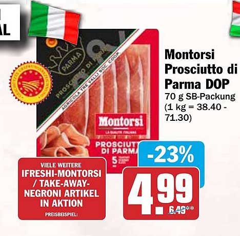 Montorsi Prosciutto di Parma DOP 70 g SB-Packung