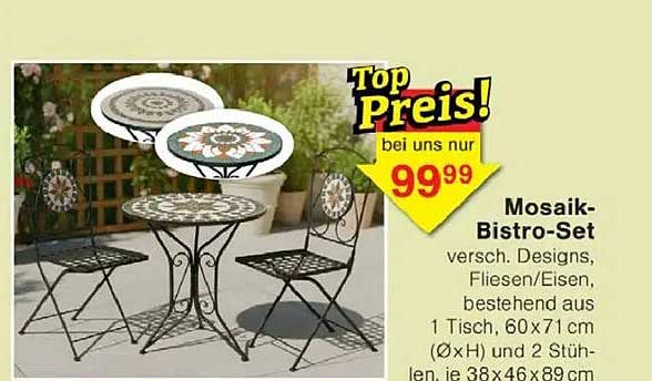 Mosaik-Bistro-Set