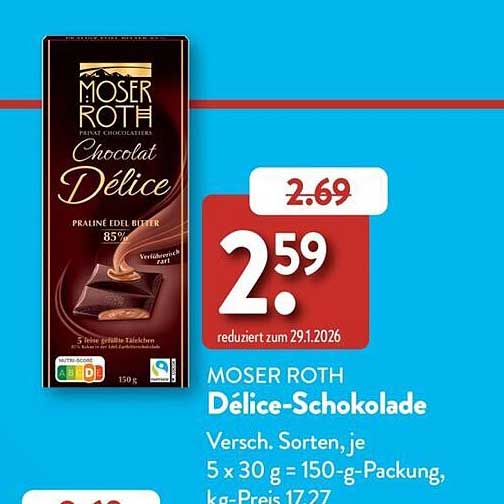 MOSER ROTH Délice-Schokolade