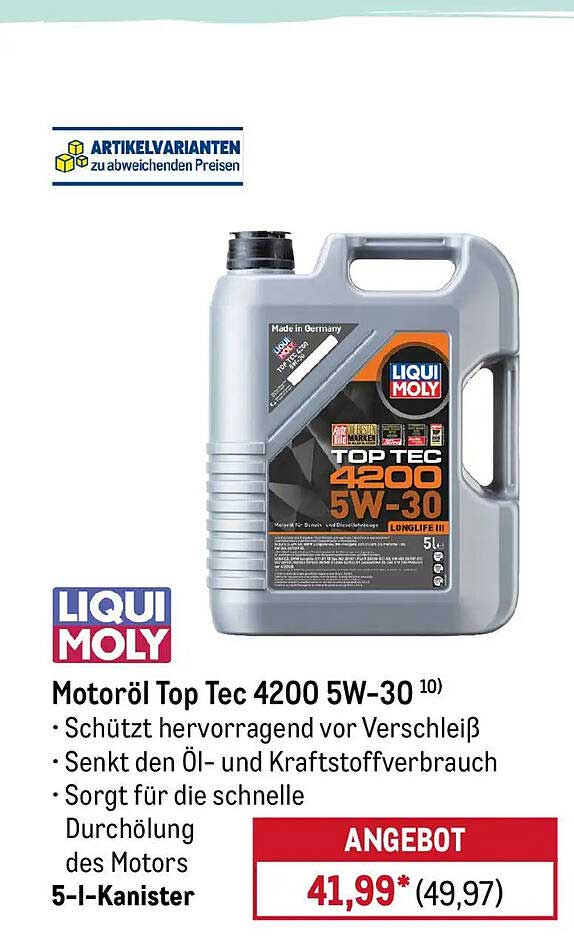 Motoröl Top Tec 4200 5W-30