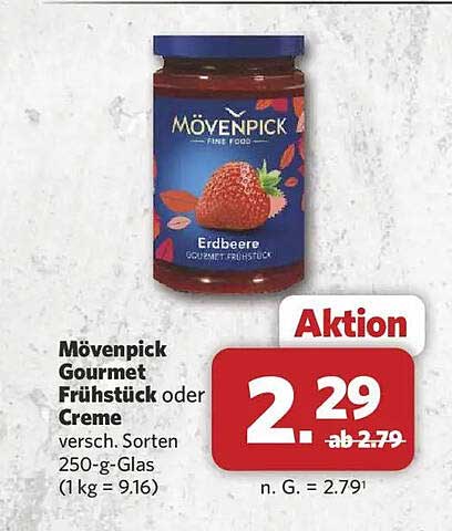 Mövenpick Gourmet Frühstück oder Creme versch. Sorten 250-g-Glas