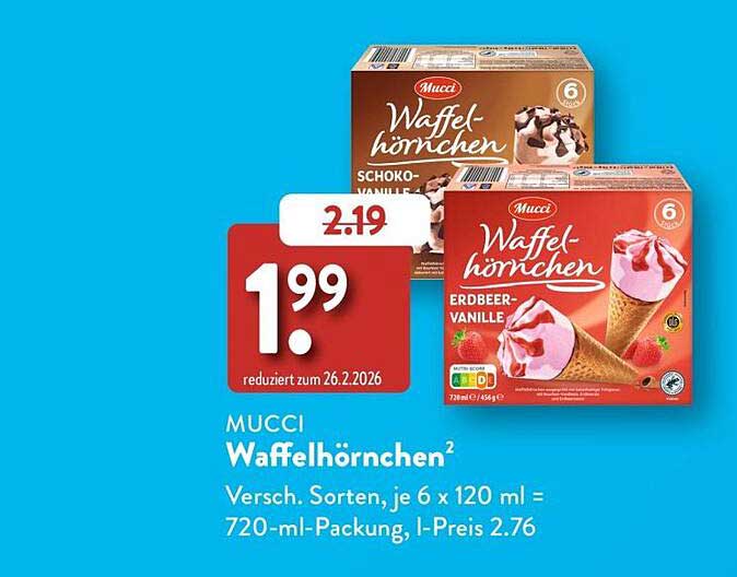 MUCCI Waffelhörnchen