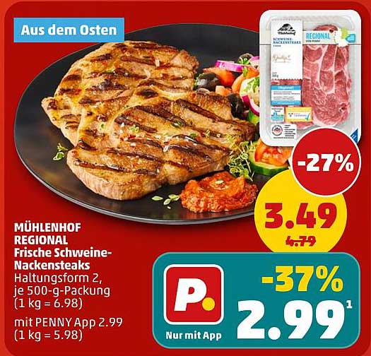 MÜHLENHOF REGIONAL Frische Schweine-Nackensteaks