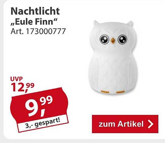 Nachtlicht „Eule Finn“ Art. 173000777