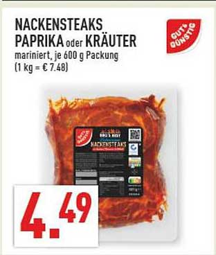NACKENSTEAKS PAPRIKA oder KRÄUTER