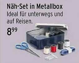 Näh-Set in Metallbox