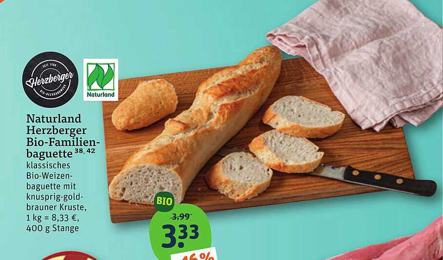 Naturland Herzberger Bio-Familien-baguette 38,42