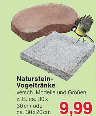 Naturstein-Vogeltränke