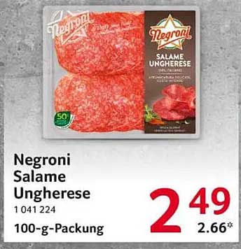 Negroni Salame Ungherese