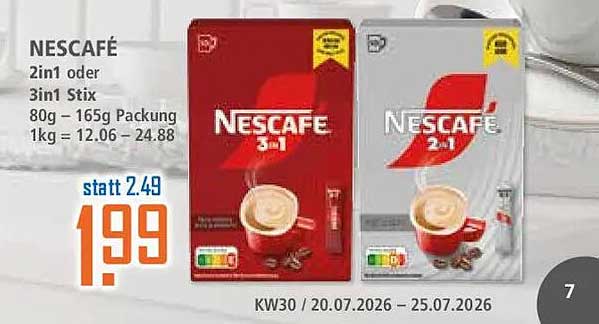 NESCAFÉ 2in1 oder 3in1 Stix
