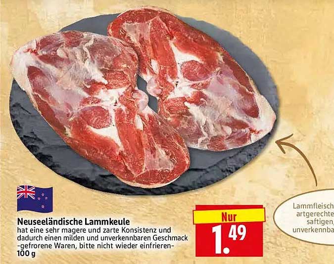 Neuseeländische Lammkeule