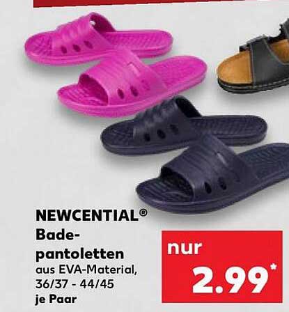 NEWCENTIAL® Bade-pantoletten aus EVA-Material, 36/37 - 44/45 je Paar