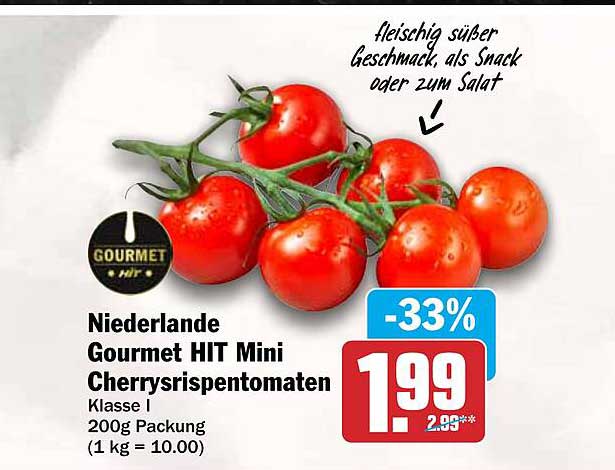 Niederlande Gourmet HIT Mini Cherrysrispentomaten