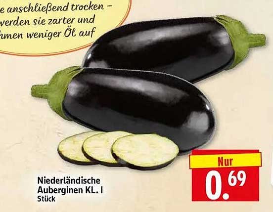 Niederländische Auberginen Kl. I Stück