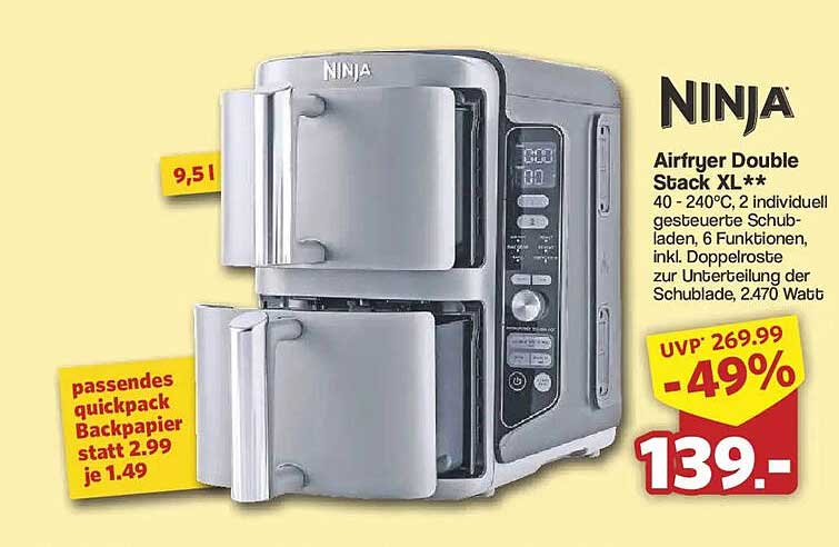 NINJA Airfryer Double Stack XL**
