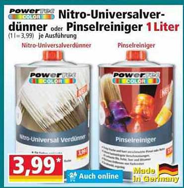 Nitro-Universalverdünner oder Pinselreiniger 1 Liter