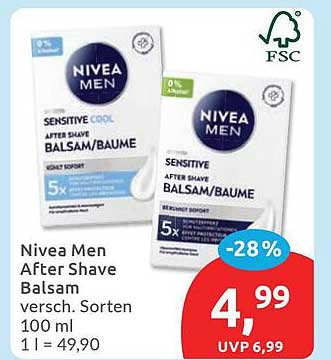 Nivea Men After Shave Balsam versch. Sorten 100 ml 1 l = 49,90