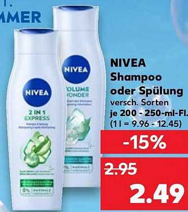 NIVEA Shampoo oder Spülung