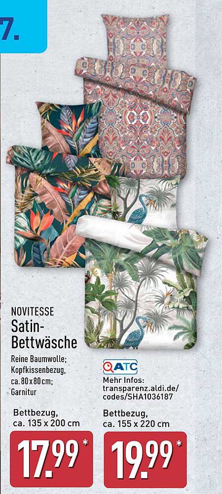 NOVITESSE Satin-Bettwäsche